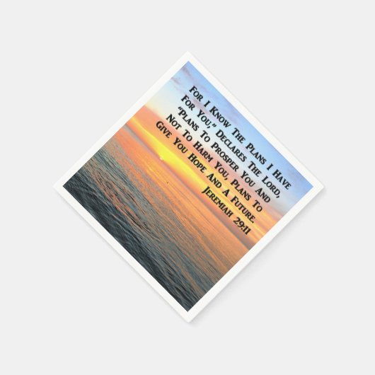 INSPIRIEREND JEREMIAH 29:11 SUNRISE SERVIETTE (Ecke)