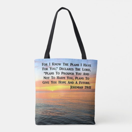 INSPIRIEREND JEREMIAH 29:11 SUNRISE TASCHE (Rückseite)