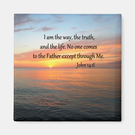 INSPIRIEREND JOHN 14:6 SUNRISE FOTO DESIGN MAGNET (Vorne)