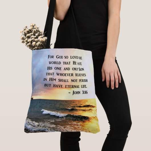 INSPIRIEREND JOHN 3:16 OCEAN FOTO DESIGN TASCHE (Von Nahem)