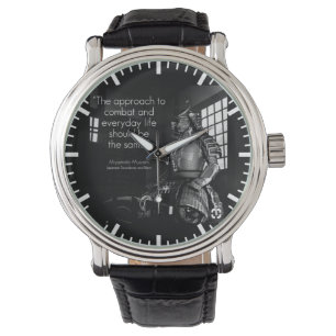 Inspirierend Kampfkunst-Wörter - Kampf und Leben Armbanduhr