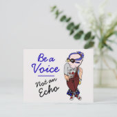 Inspirierend Kawaii Bird Art | Sei eine Stimme, ke Postkarte (Stehend Vorderseite)