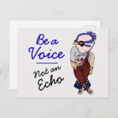 Inspirierend Kawaii Bird Art | Sei eine Stimme, ke Postkarte (Vorne/Hinten)