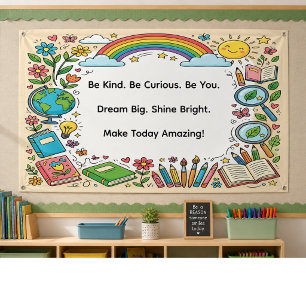 Inspirierend, Klassenzimmer für Wachstumsmentalitä Banner