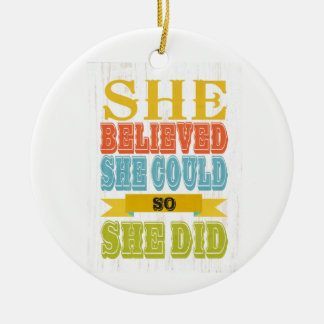 Inspirierend Kunst - sie glaubte, sie tat Keramik Ornament