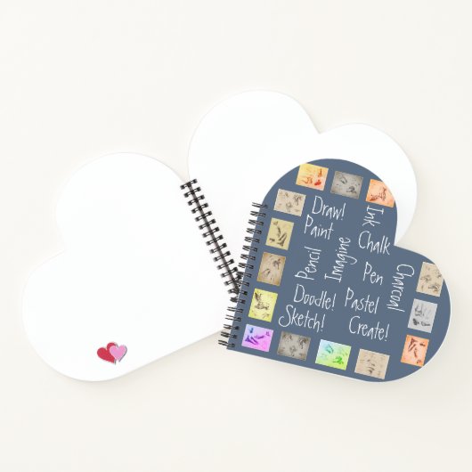 Inspirierend Kunstwörter Antike Zeichnungen Herzkl Notizblock (Innenseite)