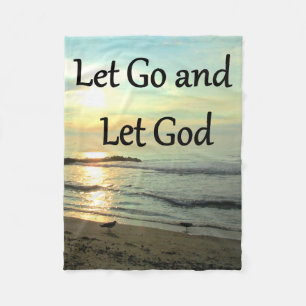INSPIRIEREND LASS GO UND LASSEND GOD-FOTO FLEECEDECKE