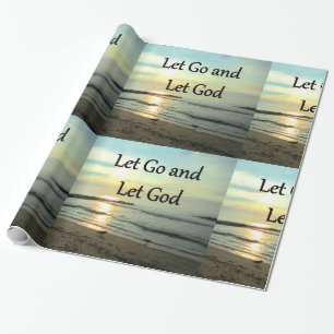 INSPIRIEREND LASS GO UND LASSEND GOD-FOTO GESCHENKPAPIER