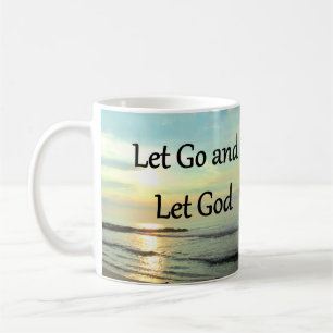 INSPIRIEREND LASS GO UND LASSEND GOD-FOTO KAFFEETASSE