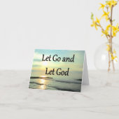 INSPIRIEREND LASS GO UND LASSEND GOD-FOTO KARTE (Gelbe Blume)