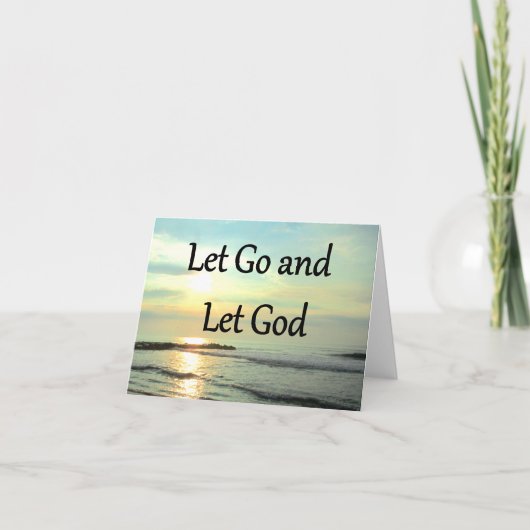 INSPIRIEREND LASS GO UND LASSEND GOD-FOTO KARTE (Vorderseite)