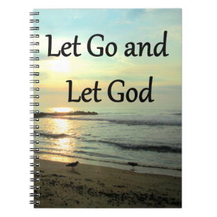 INSPIRIEREND LASS GO UND LASSEND GOD-FOTO NOTIZBLOCK