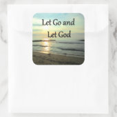 INSPIRIEREND LASS GO UND LASSEND GOD-FOTO QUADRATISCHER AUFKLEBER (Tasche)