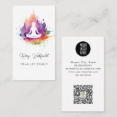 inspirierend Leben Yoga Coach Wellness Visitenkarte (Vorne/Hinten)