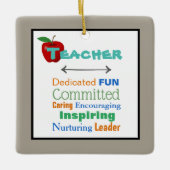 Inspirierend Lehrerin Weihnachtsbaum Ornament (Vorderseite)