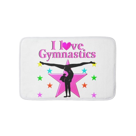 INSPIRIEREND LIEBE GYMNASTICS-DESIGN BADEMATTE (Vorderseite)