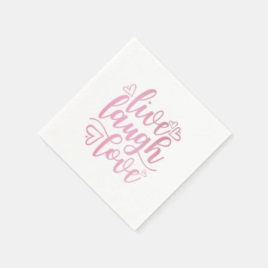 Inspirierend Live-Liebe lacht Zitat | Serviette (Ecke)