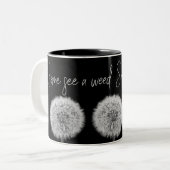 Inspirierend Lüstern aus schwarz-weißem Makro-Foto Zweifarbige Tasse (Vorderseite Links)