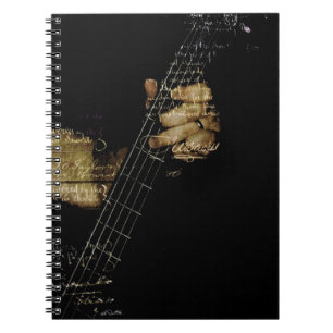 Inspirierend lyrische Gitarre Notizblock