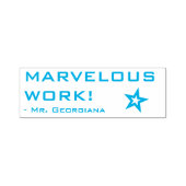 Inspirierend "MARVELOUS WORK"! Lehrerin Rubber Bri Permastempel (Design)