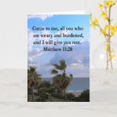 INSPIRIEREND MATTHEW 11:28 SCRIPTURE-DESIGN KARTE (Gelbe Blume)