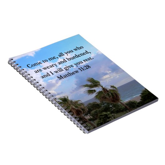 INSPIRIEREND MATTHEW 11:28 SCRIPTURE-DESIGN NOTIZBLOCK (Rechte Seite)