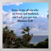 INSPIRIEREND MATTHEW 11:28 SCRIPTURE-DESIGN POSTER (Vorne)