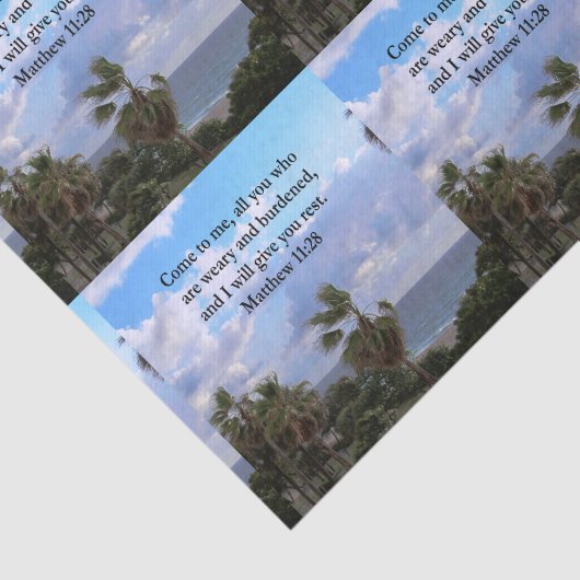 INSPIRIEREND MATTHEW 11:28 SCRIPTURE-DESIGN SEIDENPAPIER (Ausschnitt)