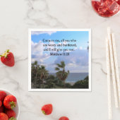 INSPIRIEREND MATTHEW 11:28 SCRIPTURE-DESIGN SERVIETTE (Beispiel)