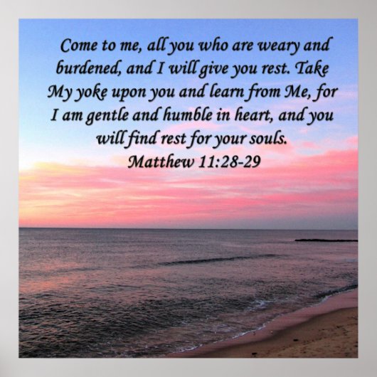 INSPIRIEREND MATTHEW 28 OCEAN FOTO DESIGN POSTER (Vorne)