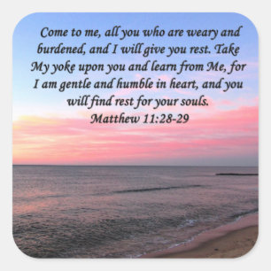 INSPIRIEREND MATTHEW 28 OCEAN FOTO DESIGN QUADRATISCHER AUFKLEBER