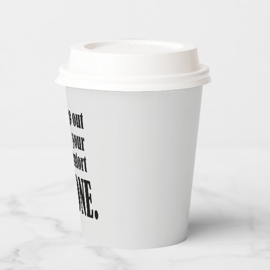 Inspirierend modernes Schwarzweiß-Grau-Papier-Bech Pappbecher (Links)