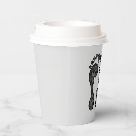 Inspirierend modernes Schwarzweiß-Grau-Papier-Bech Pappbecher (Rechts)