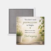 Inspirierend Motivierend  Magnet (Vorderseite/Rückseite)