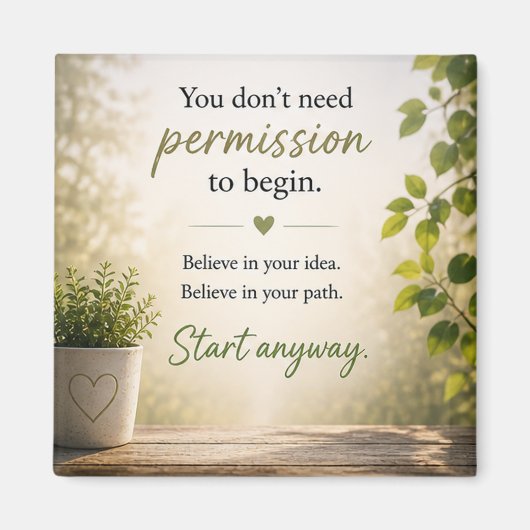 Inspirierend Motivierend  Magnet (Vorne)