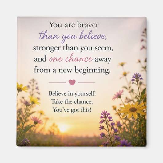 Inspirierend Motivierend Magnet (Vorne)