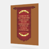 Inspirierend motivierend Vers Acrylschild (Winkel)