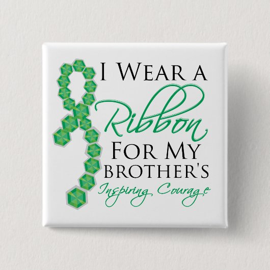 Inspirierend Mut des Bruders - Leberkrebs Button (Vorderseite)