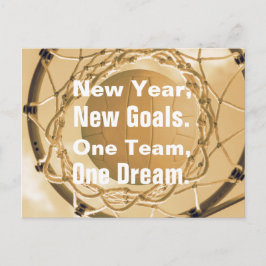 Inspirierend Netball-Thema-Bild mit Zitat Feiertagspostkarte