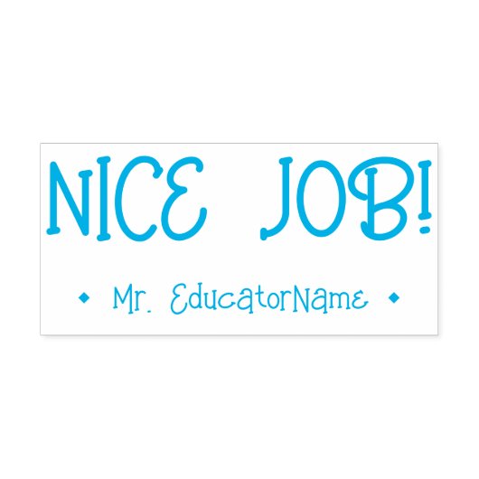 Inspirierend "NICE JOB!" Tutor-Feedback-Rubber-Bri Permastempel (Design)