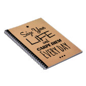 Inspirierend Notizbuch für Motivation: Carpe Diem! Notizblock (Rechte Seite)