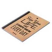 Inspirierend Notizbuch für Motivation: Carpe Diem! Notizblock (Linke Seite)