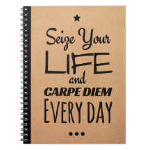 Inspirierend Notizbuch für Motivation: Carpe Diem!