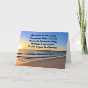INSPIRIEREND OCEAN SERENITY PRAYER GREETING CARD KARTE