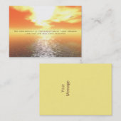 Inspirierend orange Sonnenuntergang-Karte Visitenkarte (Vorne/Hinten)