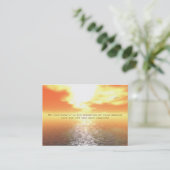 Inspirierend orange Sonnenuntergang-Karte Visitenkarte (Stehend Vorderseite)
