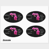 Inspirierend Orchidee Ovaler Aufkleber (Blatt)