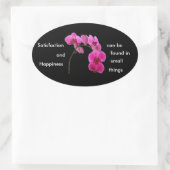 Inspirierend Orchidee Ovaler Aufkleber (Tasche)