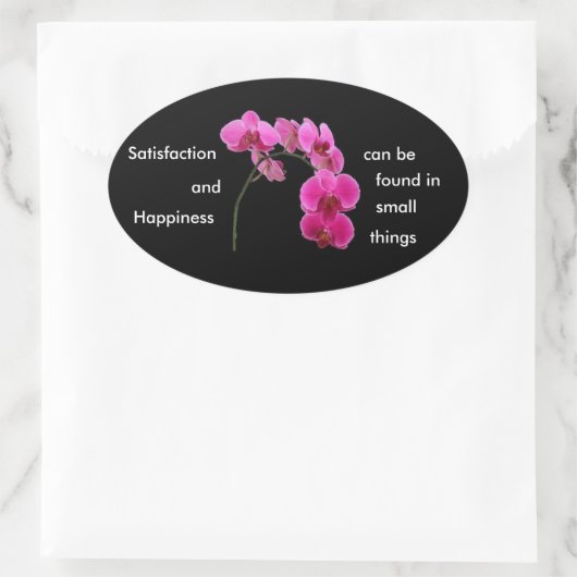 Inspirierend Orchidee Ovaler Aufkleber (Tasche)