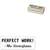 Inspirierend "PERFEKTE ARBEIT!" + Name des Lehrers Gummistempel (Stempel)